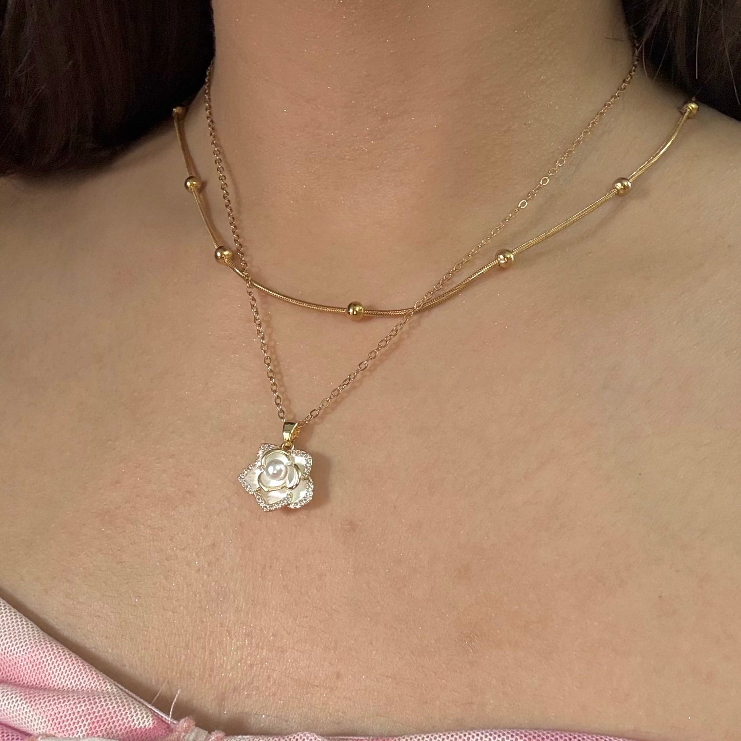 Pearl Kissed Bloom Pendant Necklace Forever Luxe