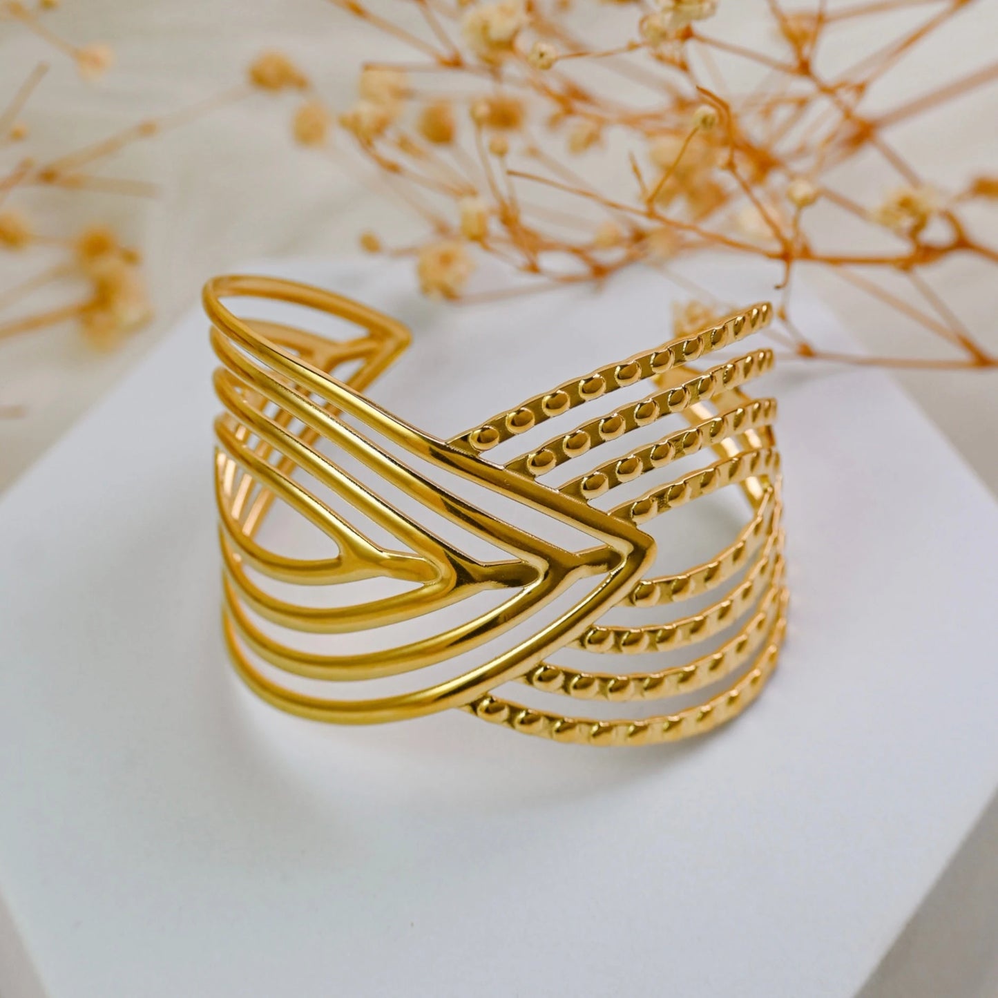 Golden Mirage Cuff Bracelet Forever Luxe