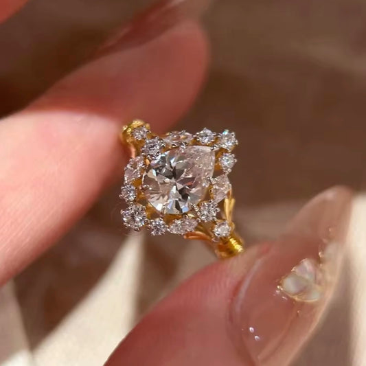 Vintage Teardrop Cut Ring