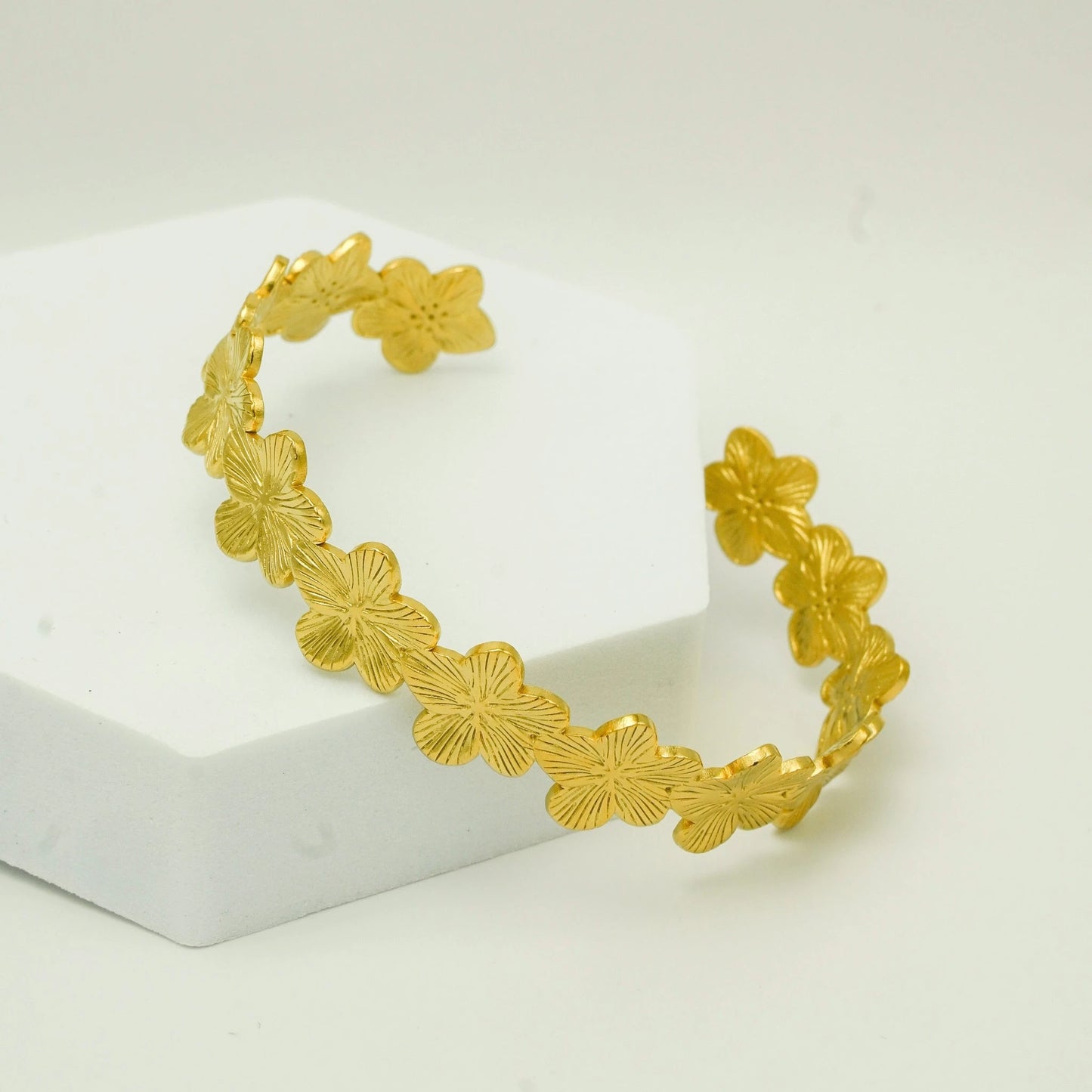 Flower Open Cuff Bracelet Forever Luxe