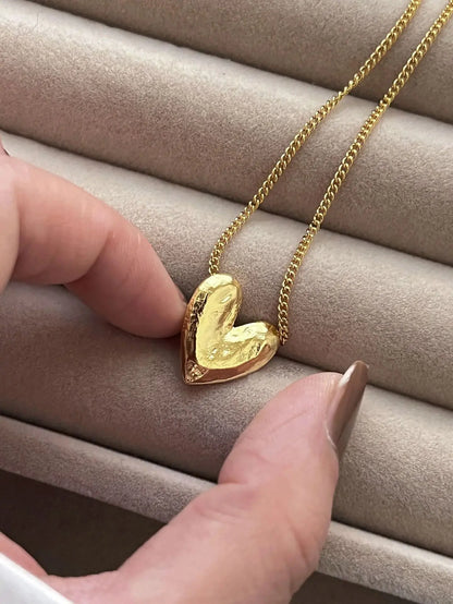 S925 Sculpted Desire Heart Pendant Necklace My Store