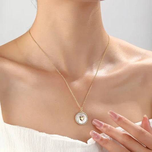 Luminous Love Pendant - 18K Gold plated - Mother of Pearl My Store