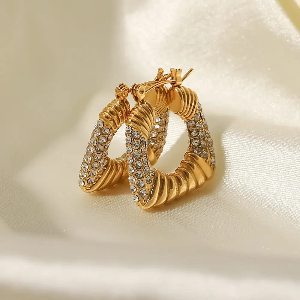 Golden Swirl Charm Earrings My Store