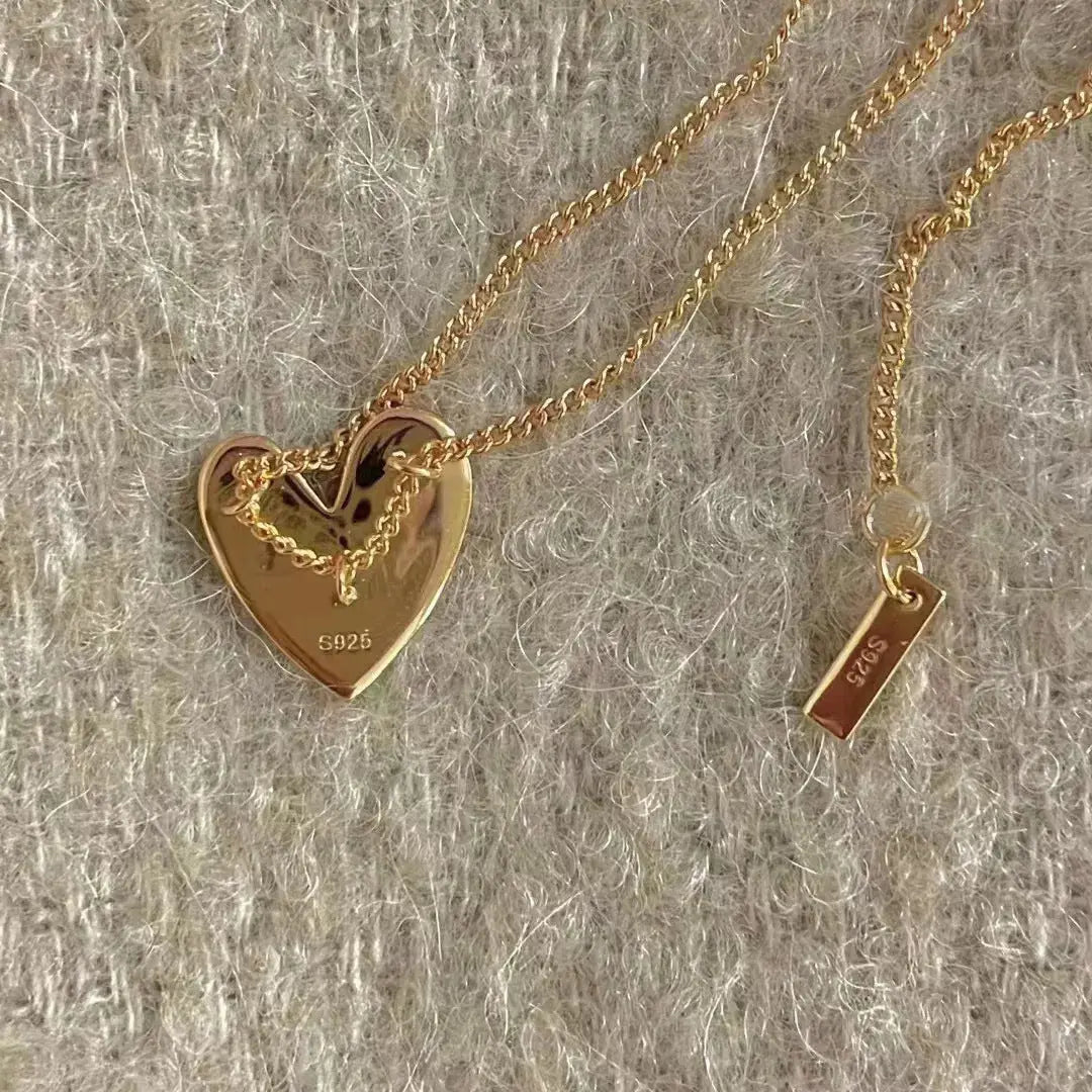 S925 Sculpted Desire Heart Pendant Necklace My Store
