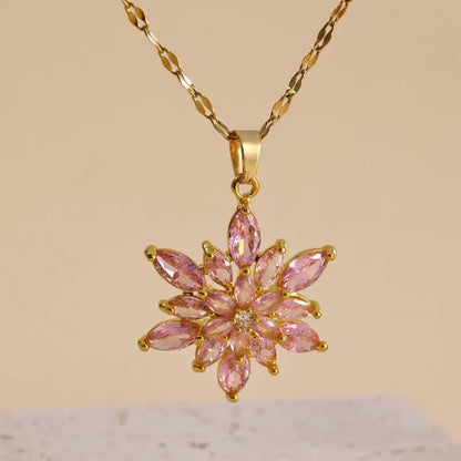 Minimalist Snowflake Pendant with 18K Gold-Plated Chain My Store