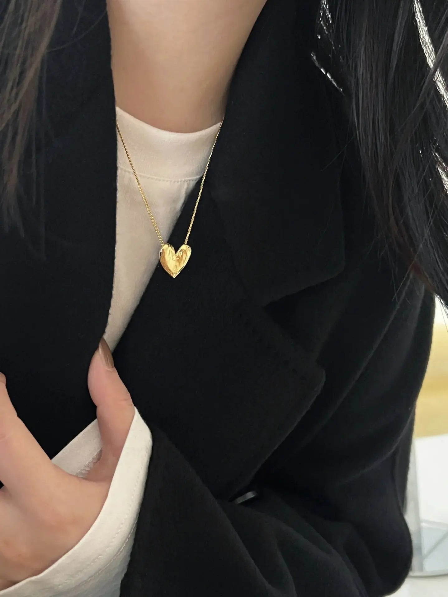 S925 Sculpted Desire Heart Pendant Necklace My Store