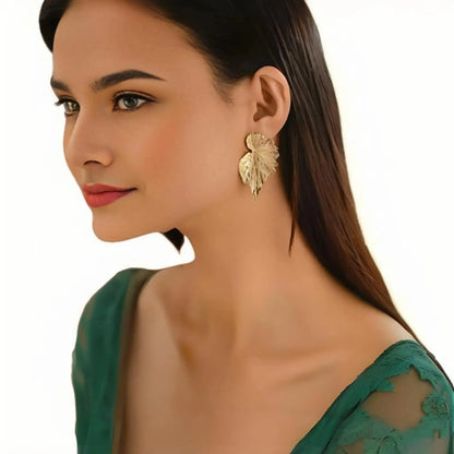 Gold Vineleaf Earrings My Store
