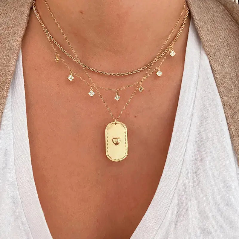 Delicate Clover Charm Necklace - gold plated silver jewellery Forever Luxe