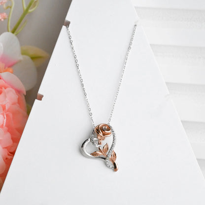Rose Whisper Heart Pendant Necklace Forever Luxe