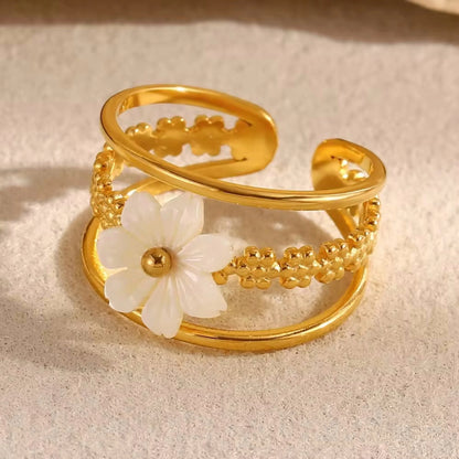 Flora Edge 18k Gold-plated Ring Forever Luxe