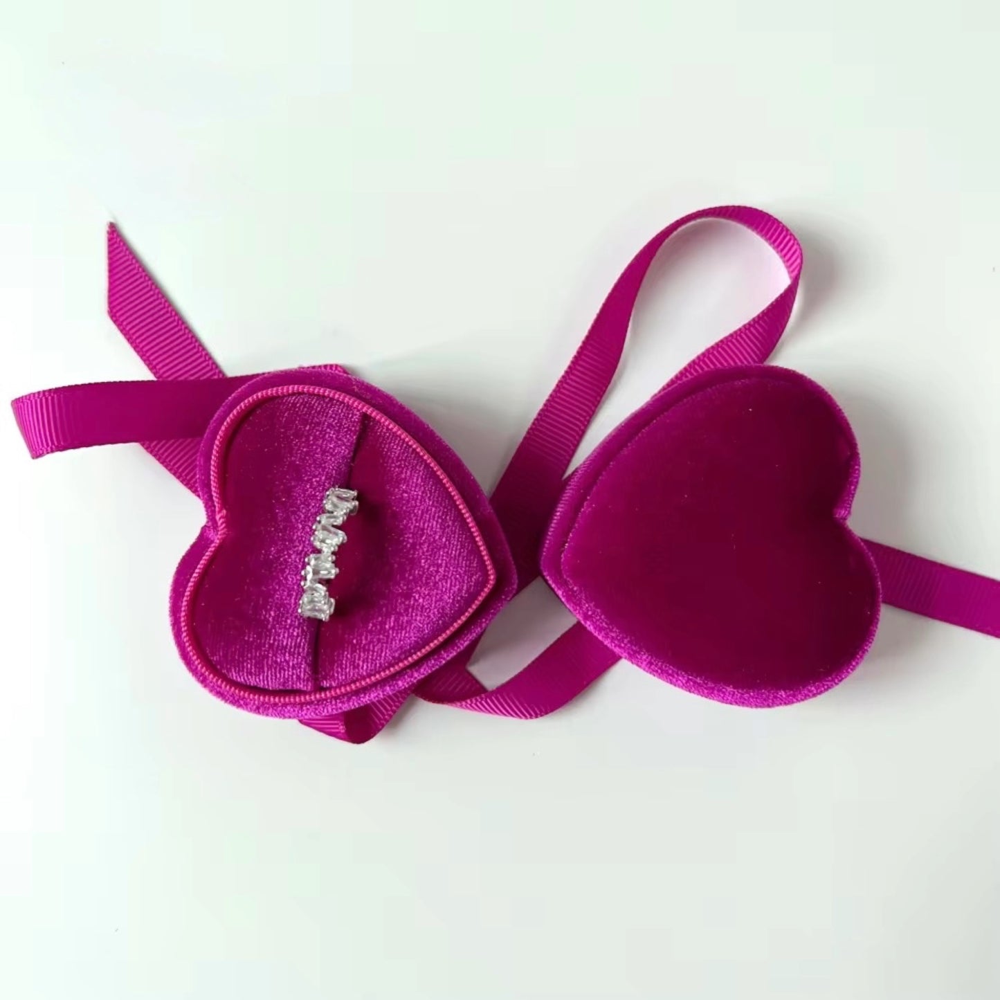Heart Velvet Ring Box