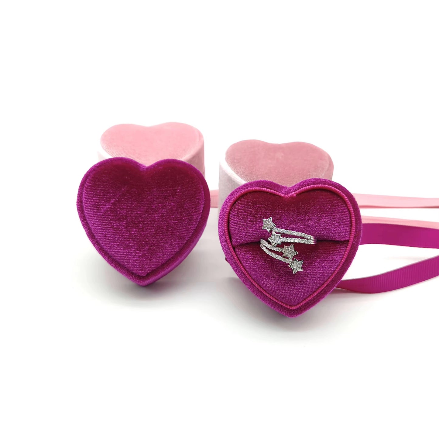 Heart Velvet Ring Box