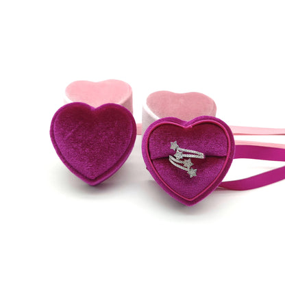 Heart Velvet Ring Box