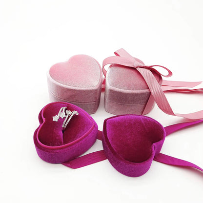 Heart Velvet Ring Box
