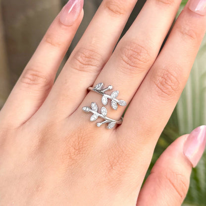 S925 Sterling Silver fern ring Forever Luxe