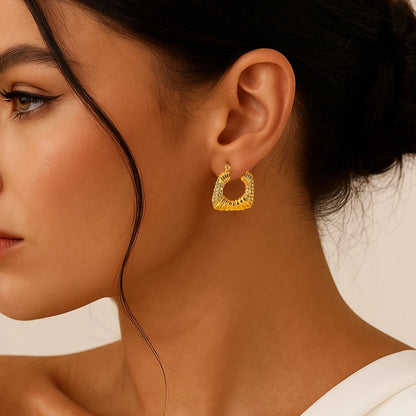 Golden Swirl Charm Earrings - Forever Luxe
