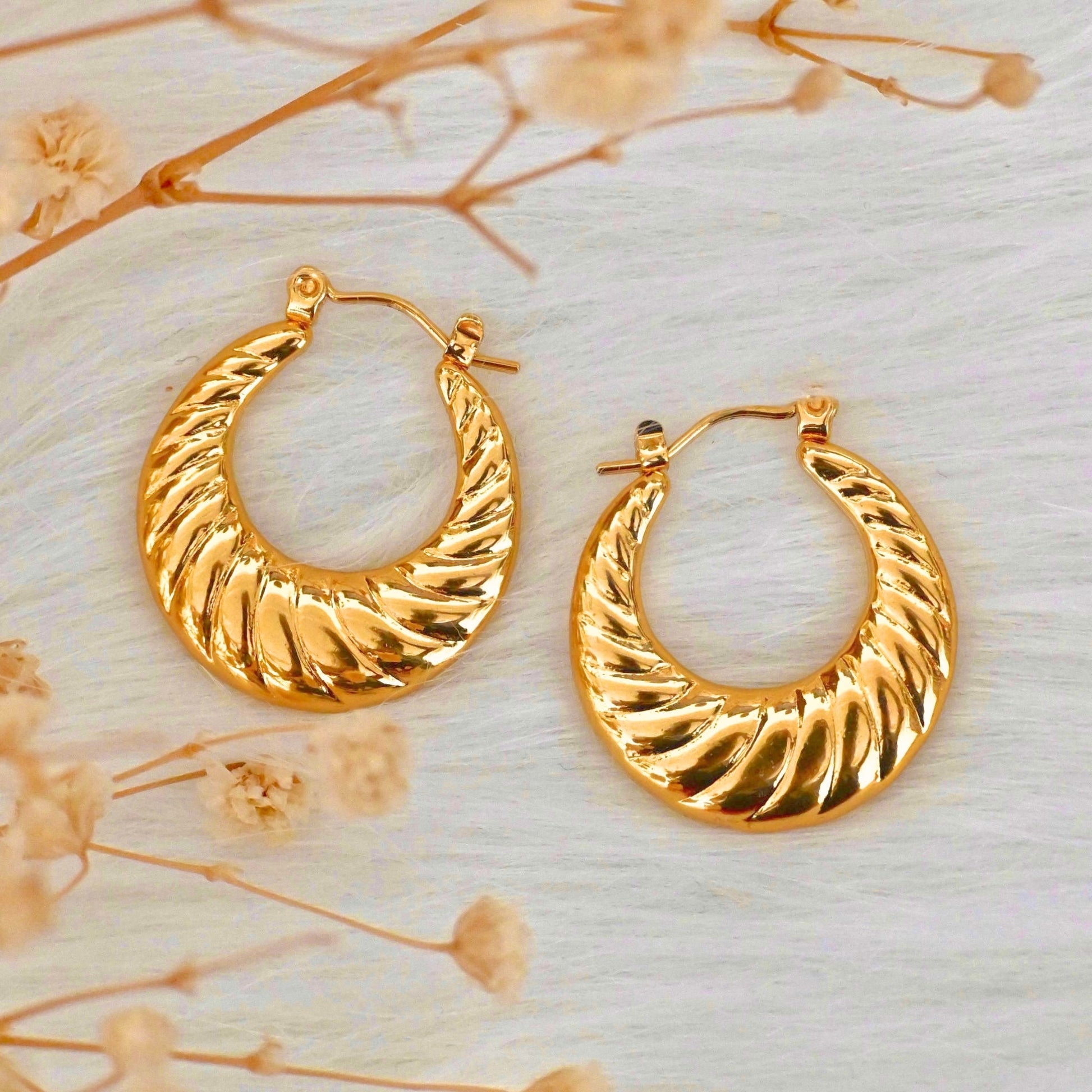 Nova 18K Gold Plated Hoop Earrings Forever Luxe