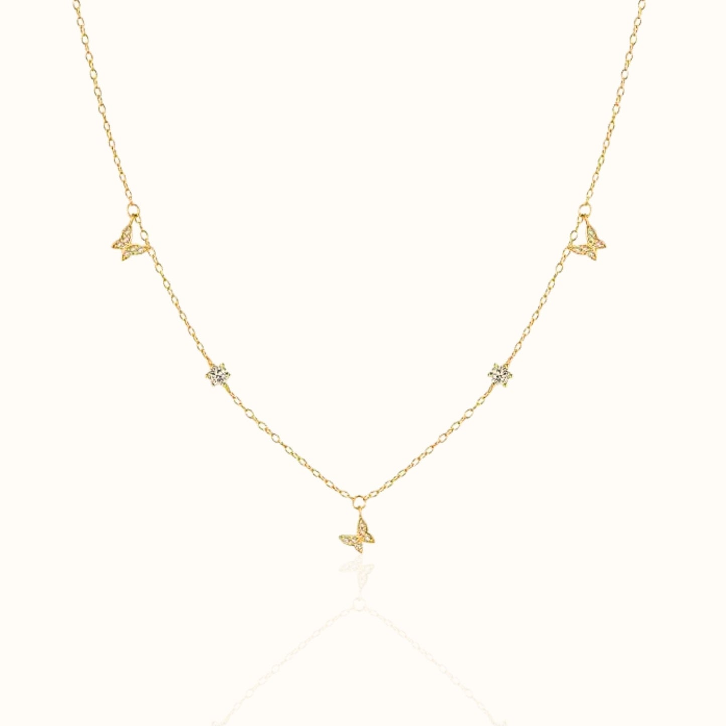 Golden Butterfly Grace Necklace Forever Luxe