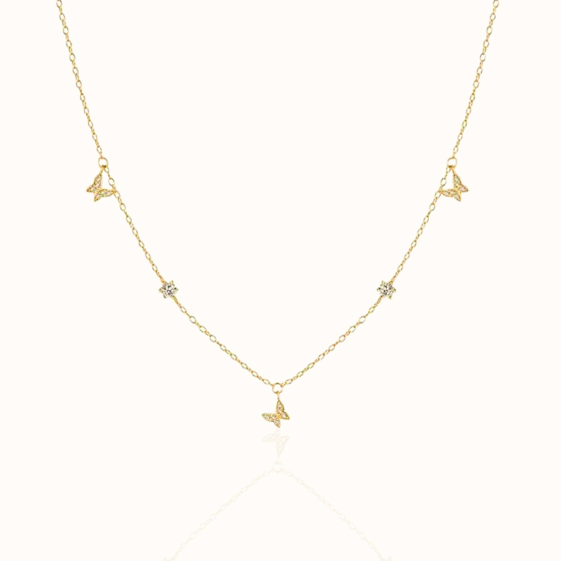 Golden Butterfly Grace Necklace Forever Luxe