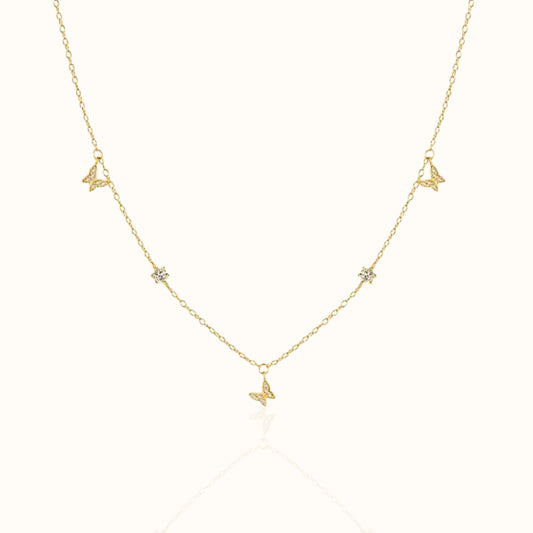 Golden Butterfly Grace Necklace Forever Luxe