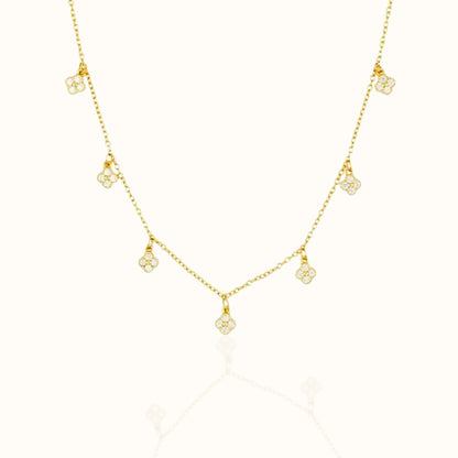 Delicate Clover Charm Necklace - 18K Gold-Plated Sterling Silver jewelry Forever Luxe