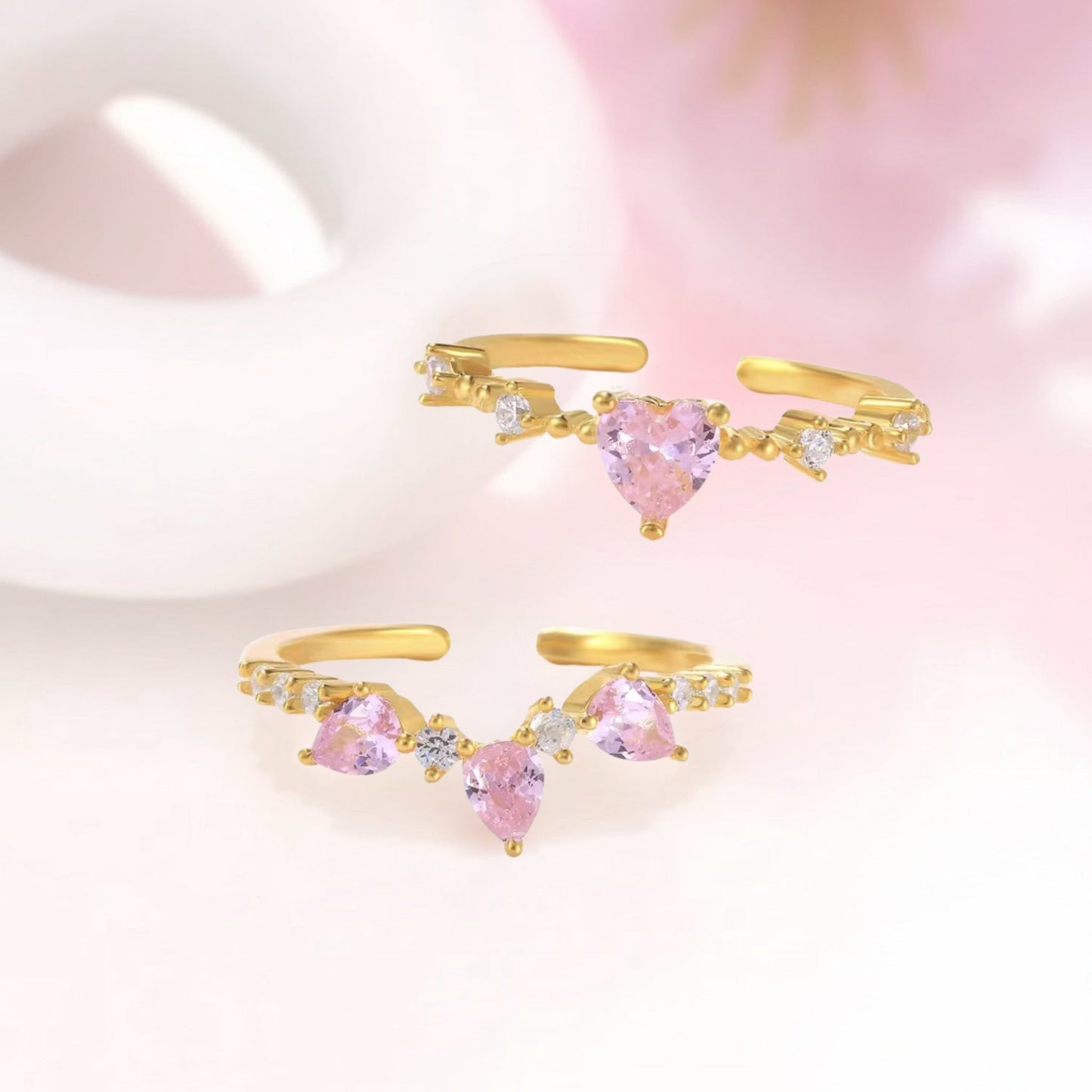 Eternal Hearts Combo Ring Set Forever Luxe