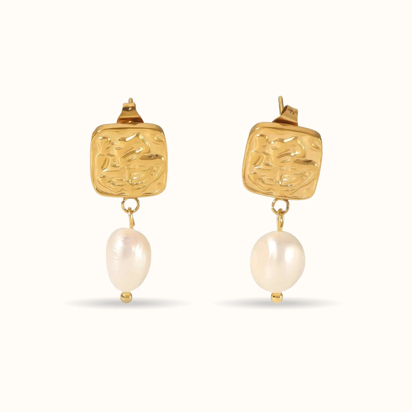 Square Freshwater Pearl Earrings Forever Luxe