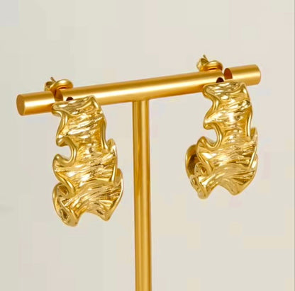 Ruffled Tide Earrings Forever Luxe