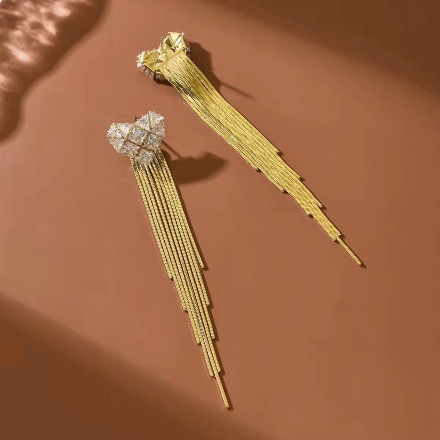 Heartfall Tassle Earrings Forever Luxe