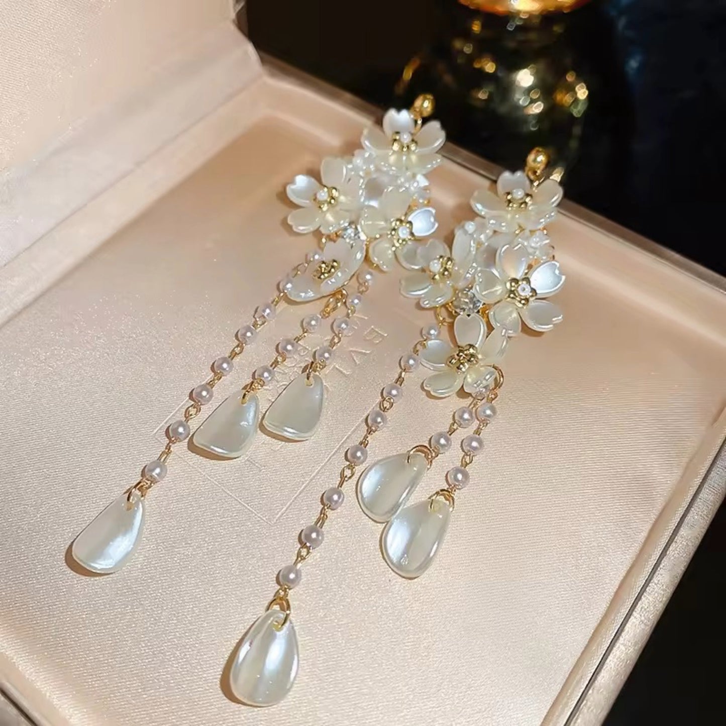 Petal Drip Tassel Earrings