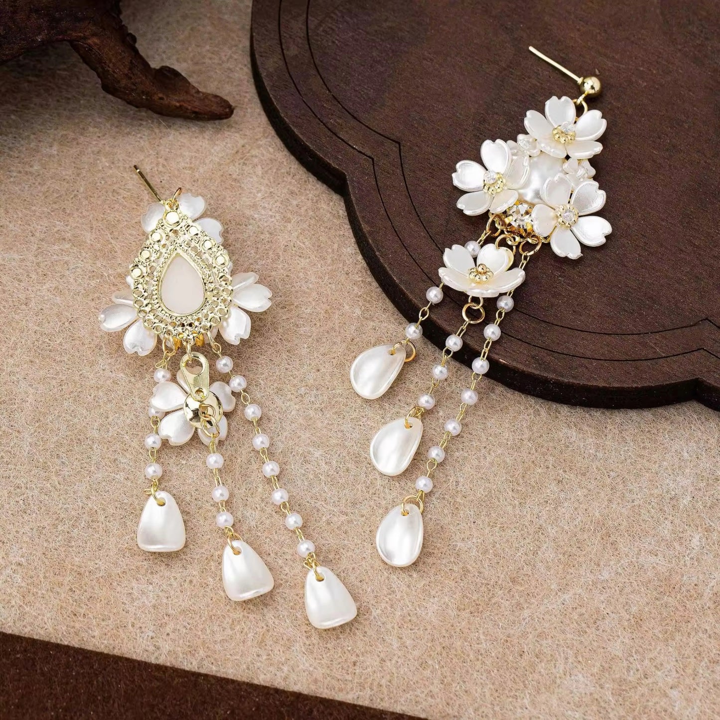 Petal Drip Tassel Earrings