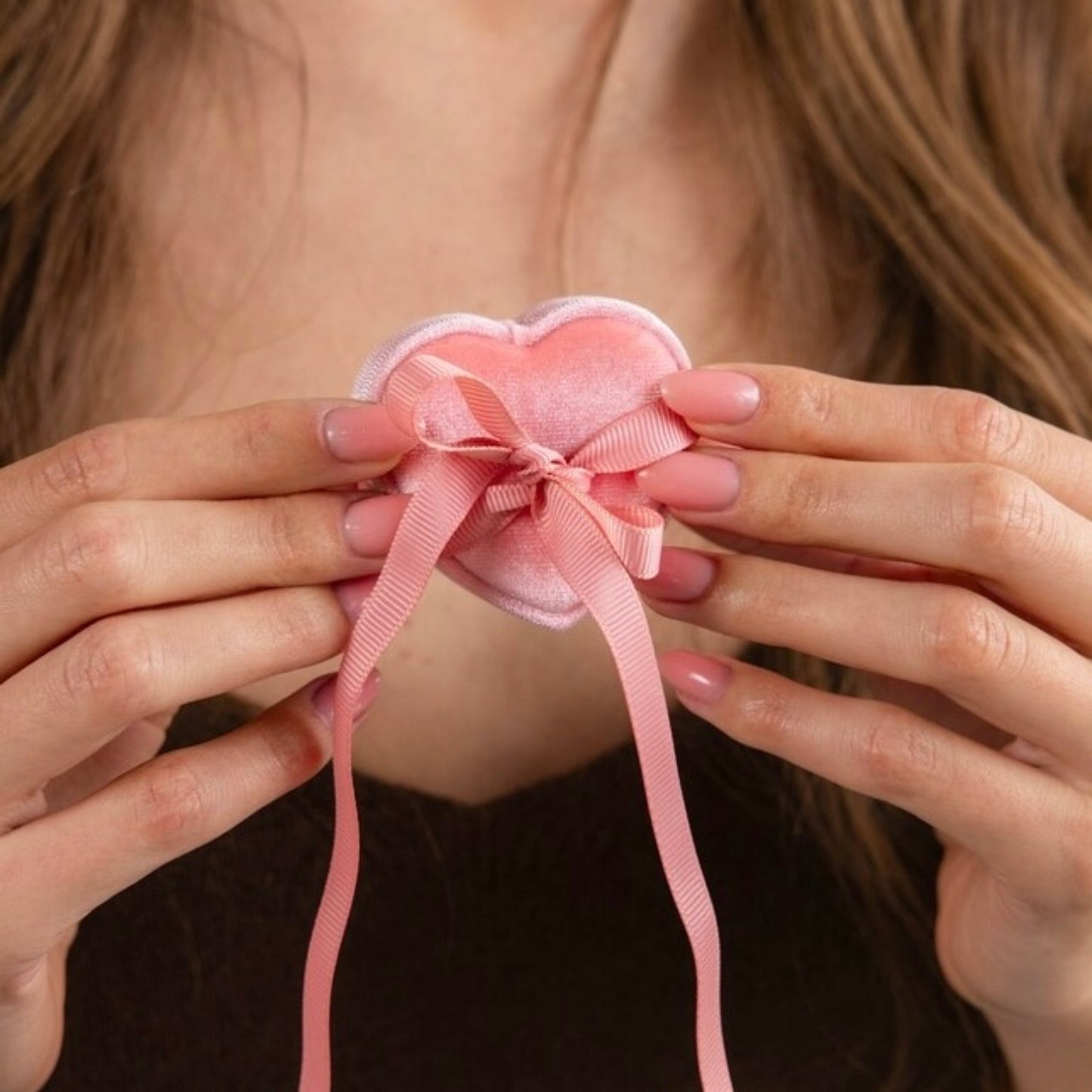 Heart Velvet Ring Box