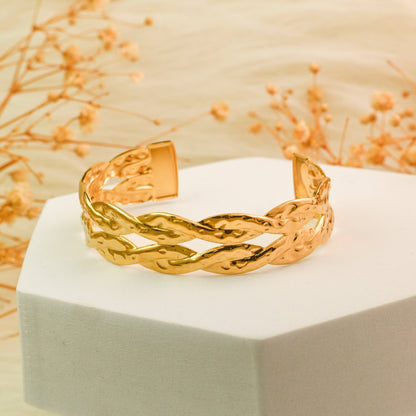 Double Twist Open Luxury Bracelet Forever Luxe