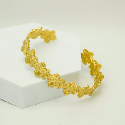 Flower Open Cuff Bracelet Forever Luxe