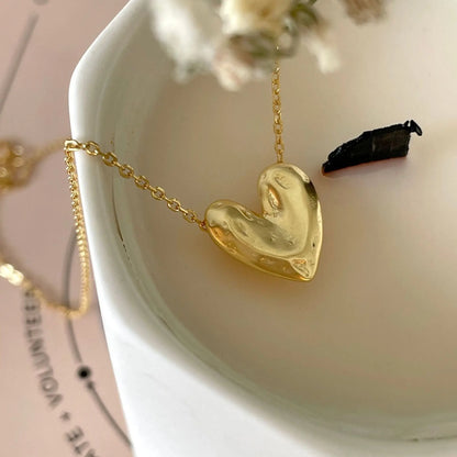 S925 Sculpted Desire Heart Pendant Necklace My Store