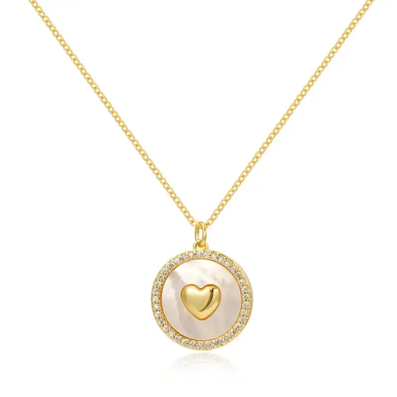 Luminous Love Pendant - 18K Gold plated - Mother of Pearl My Store