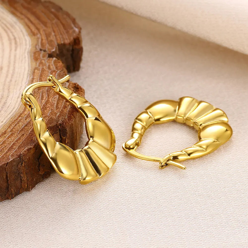 Golden Wave Hoops My Store